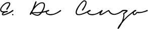Enrico De Cenzo signature