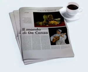 Ritaglio dell&rsquo;articolo di Nin&igrave; Parmendola su Enrico De Cenzo