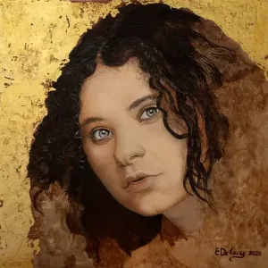 Ritratto di volto &mdash; opera di Enrico De Cenzo