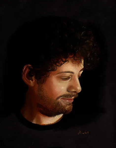 Work executed with soft pastels by the student Elina Malio