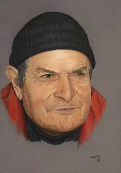 Work executed with soft pastels by the student Juliana Moura