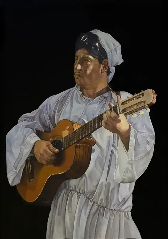Pulcinella a pastello morbido